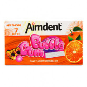 Жувальна гумка Aimdent 7pc Babble Gum Апельсин 14,5г (1*24/12)