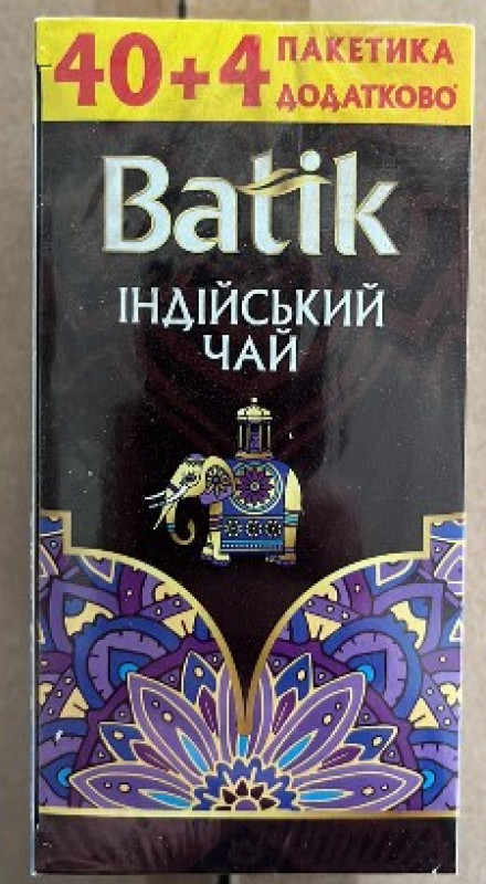 Чай &quot;Batik&quot; 44ф/п*1,5г Індійський чорний з/я (1/12)