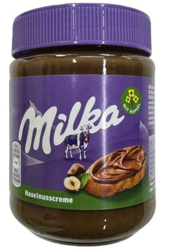 Паста шоколадно-горіхова Milka 350г Hazelnut Creme маленька (1/12)