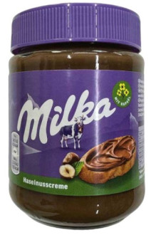 Паста шоколадно-горіхова Milka 350г Hazelnut Creme маленька (1/12)
