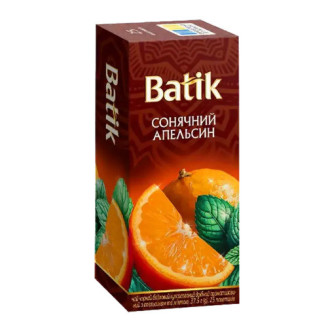 Чай "Batik" 25ф/п*1,5г Сонячний Апельсин чорний з апельсином та м'ятою з/я (1/24) 