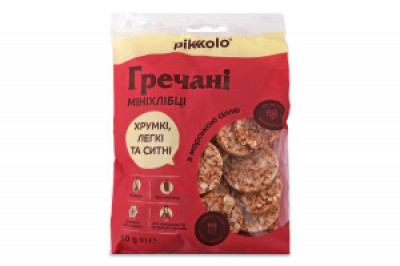 Мініхлібці гречані з морською сіллю 50г Pikolo (1/20)