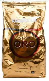 Кава &quot;Lavazza&quot; зерно Qualita Oro 1кг золотиста (100% арабіка) (1/6)