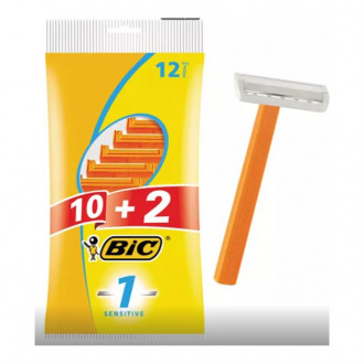 Станок для гоління BIC-1 Sensitive 10+2шт жовтий (1*12/20)