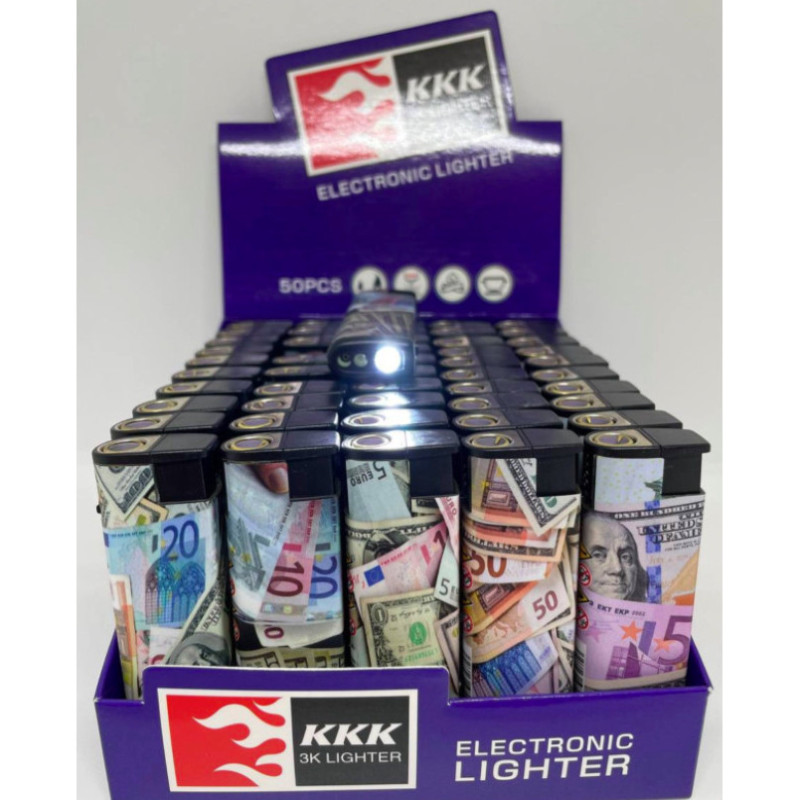 Запальничка TURBO "ККК" Євро / Долар (1*50)