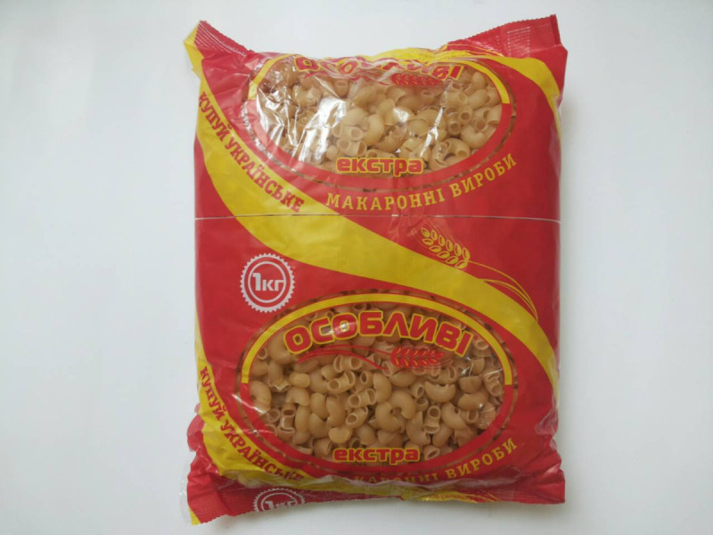Макаронні вироби 1кг Ріжки фас. Прилуки (1/10)