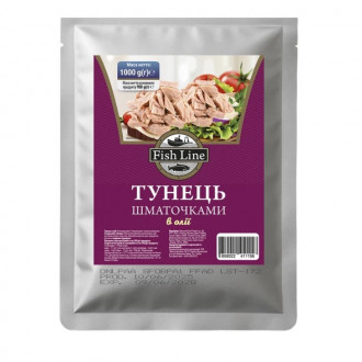 Тунець шматочками в олії &quot;Fish Line&quot; 1000г м/у 