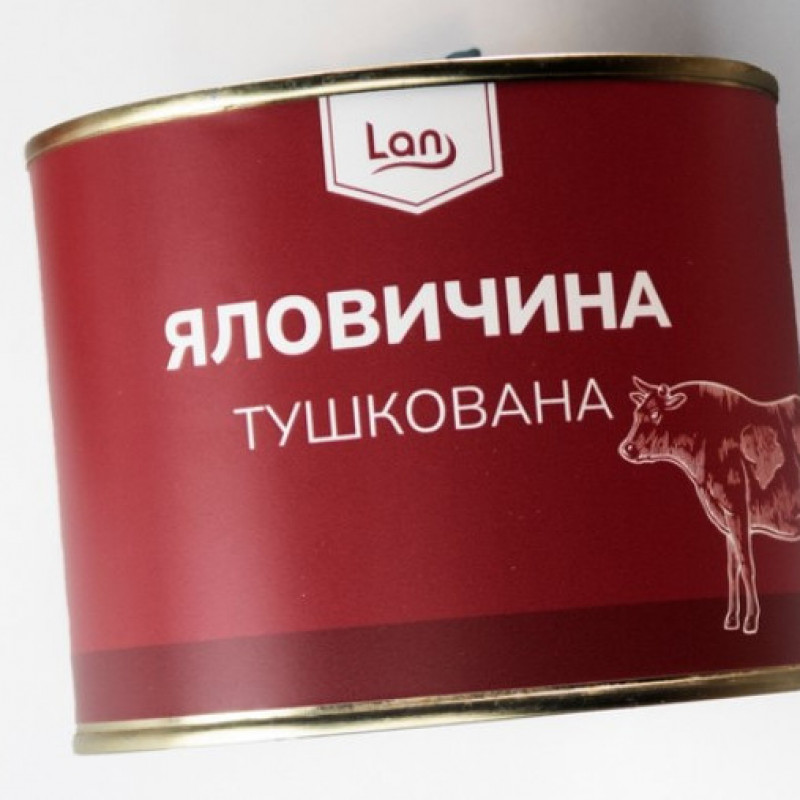 Яловичина тушкована &quot;ЛАН Буковини&quot; ж/б 525г (1/6)