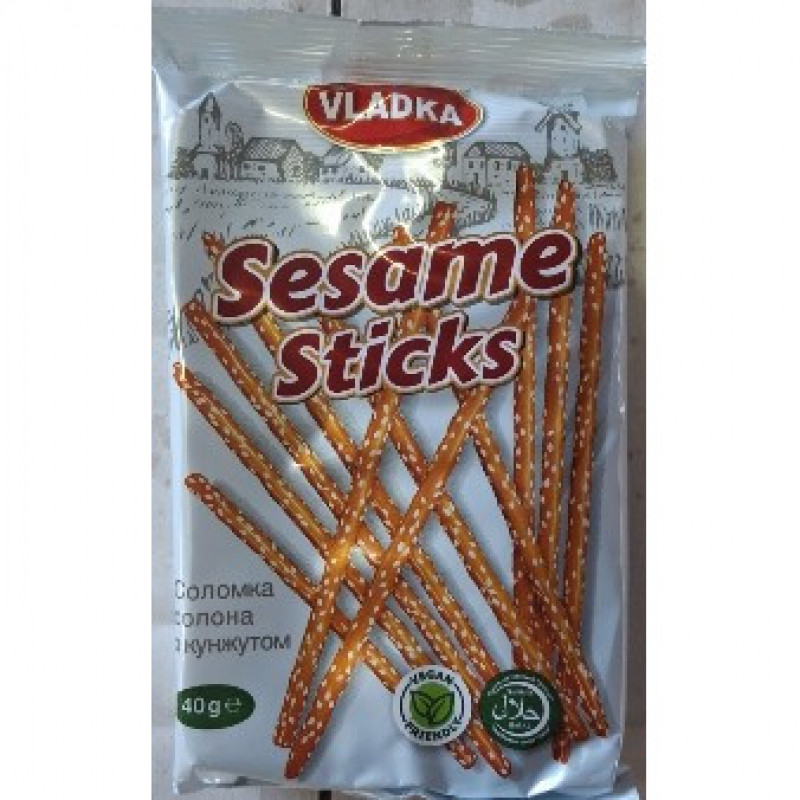 Соломка 40г Солона з кунжутом Junior Sticks Salt м/у Vladka (1/50)