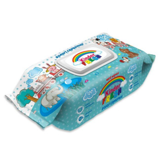 В.серветки 120шт з КЛАПАНОМ "Kinder Fresh" дитячі ВЕЛИКА УПАКОВКА (1/12)
