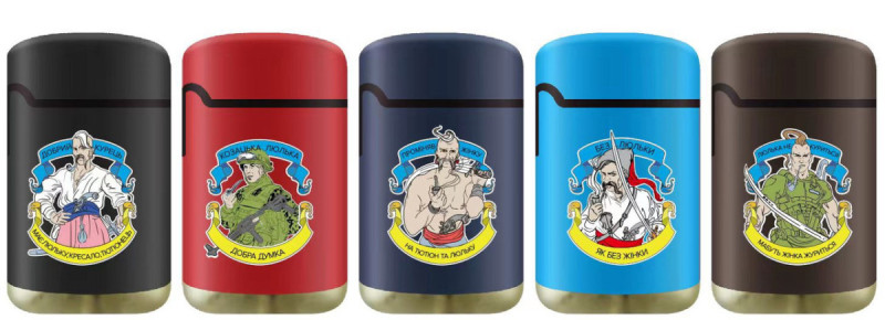 Запальничка TURBO ДЖЕТ "Козаки" з кришкою  (1*10)