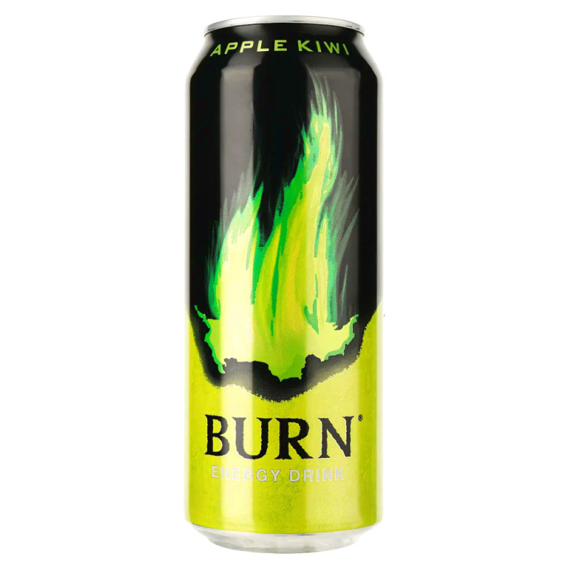 Вода -напій енергетичний "BURN" Яблуко Ківі 0,5л ж/б/6)