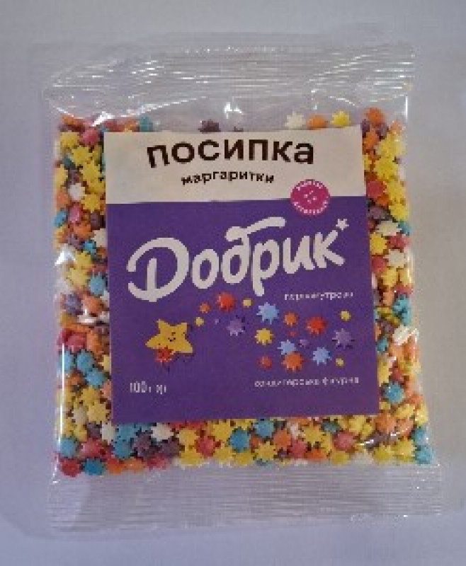 Посипка фігурна перламутрова 100г &quot;Маргаритки&quot; (1/16)