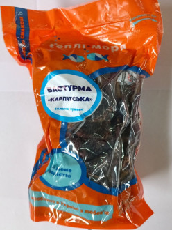 М'ясо яловичини в'ялене Бастурма Карпатська Теплі моря 1кг (зіп)