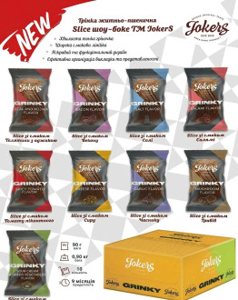 Грінки житньо-пшеничні  90г  МІКС JokerS (1/10) 10шт ШОУБОКС