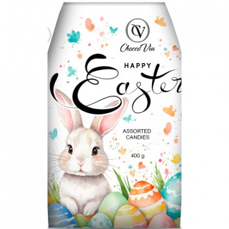 Цукерки  400г &quot;HAPPY EASTER&quot; (зайчик) ChoccoVia асорті АКЦІЙНА ЦІНА