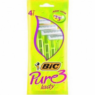 Станок для гоління BIC LADY PURE-3 4шт зелені (1*4/20)