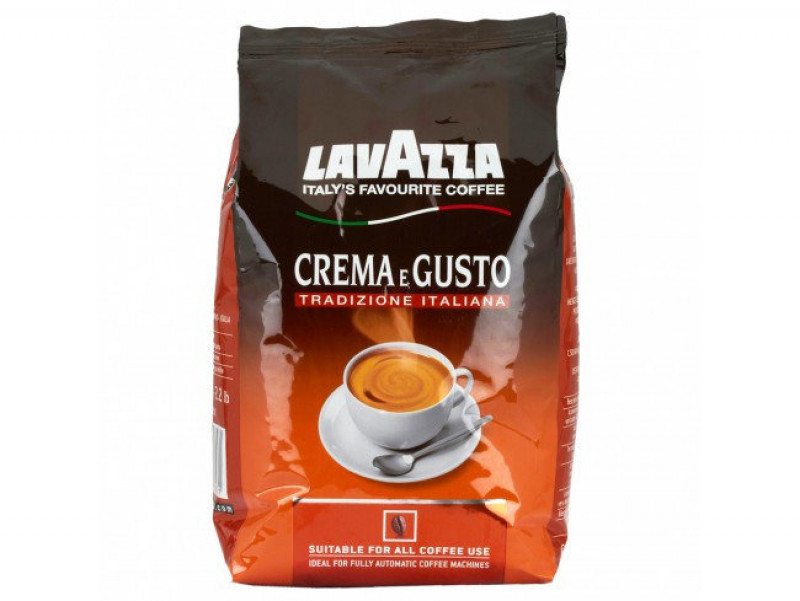 Кава &quot;Lavazza&quot; зерно Crema е Gusto Tradizione Italiana 1кг КОРИЧНЕВА (70%араб, 30%роб) (1/6)