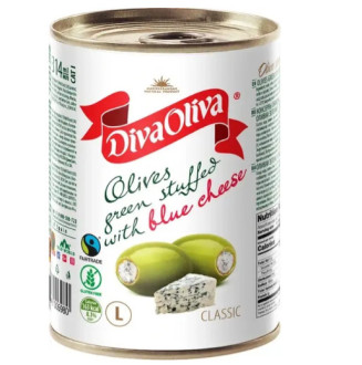 Оливки з блакитним сиром 300г DIVA OLIVA (1/12)