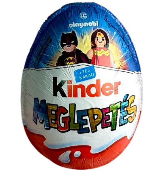 Яйце  сюрприз Kinder Surprise DC Playmobil для хлопчиків та дівчат 20г*72