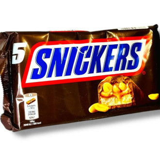Батончик Snickers 5 мультіпак 250г з арахісом (1/17)