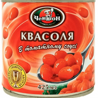 Квасоля у томатному соусі 425мл ж/б &quot;Чемпіон&quot; (1/12) 