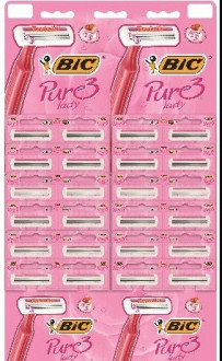 Станок для гоління BIC LADY PURE-3 1шт рожева (карта) (1/24)