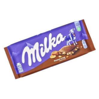 Шоколад Milka 90г Peanut Caramel молочний з арахісовою карамеллю (1/24)