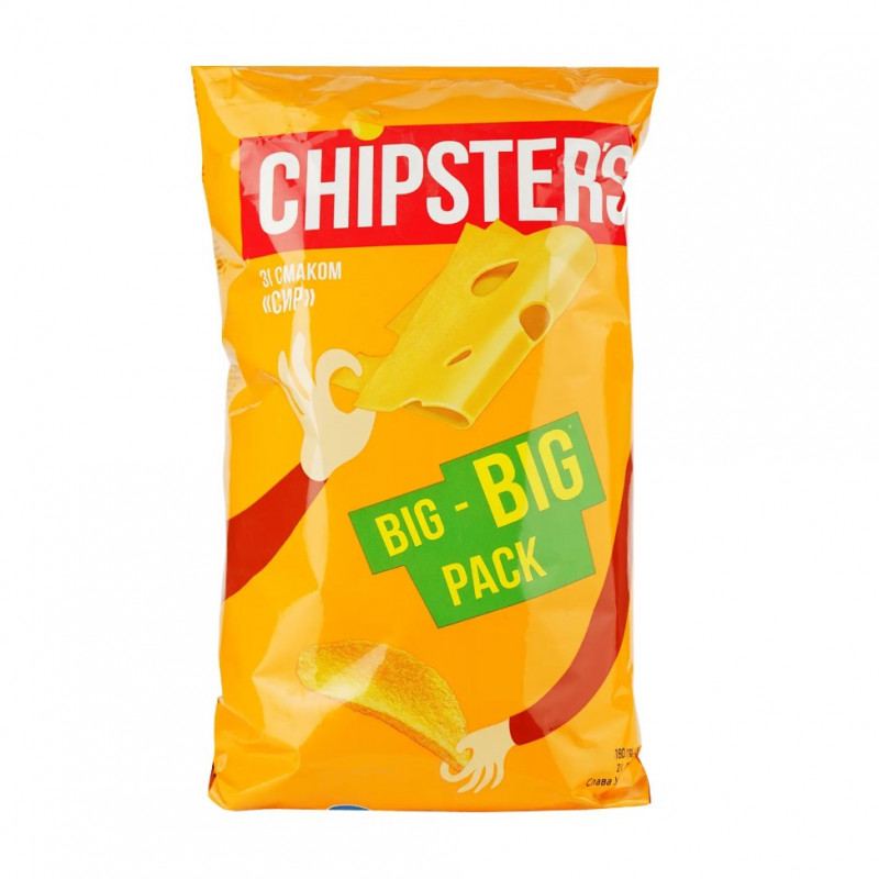 Чипси натуральні 130г+60г Акція &quot;Chipster's&quot; сир (1/8)