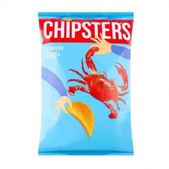 Чипси натуральні 60г &quot;Chipster's&quot; Краб (1/28)